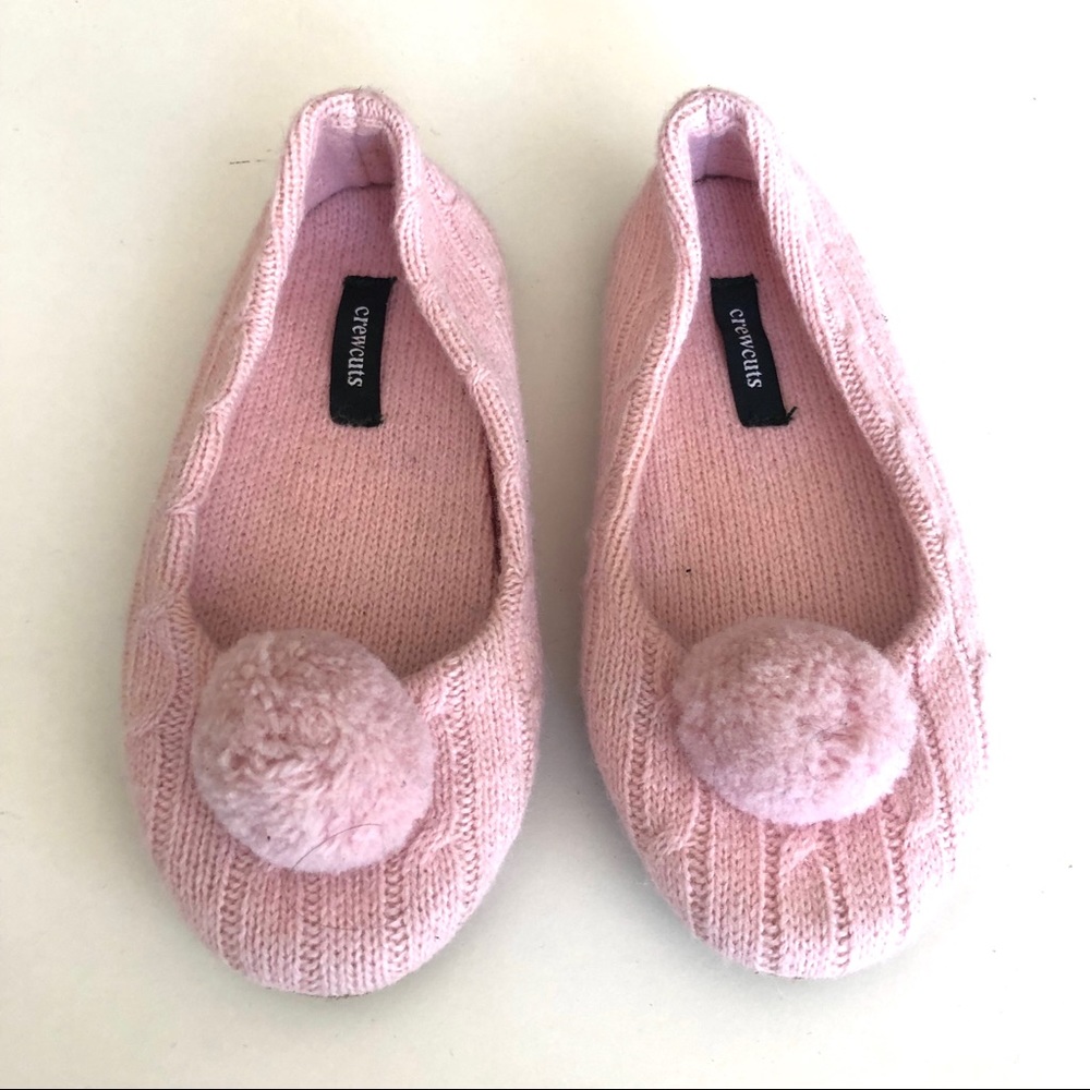 J. Crew Pink Cashmere Hard Sole Slipper Shoes Elegant and Stylish